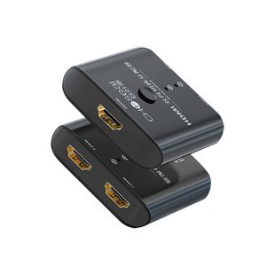 秋叶原hdmi切换器一分二双向互转4k高清分配器同时显示电脑屏DP一进二出分线器电视hdmi二进一出分屏器一拖二