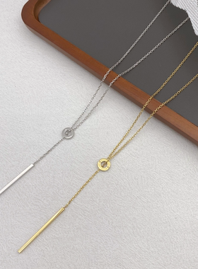 镀金铜铸十字链女精致项链毛衣链