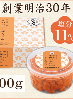 日本直邮中田食品纪州产小梅紫苏梅干400g盐分11%伴手礼茶泡饭梅