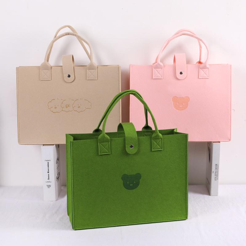 高级感毛毡布袋大容量