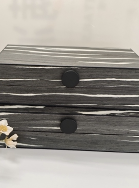 现代新中式肌理纹收纳盒