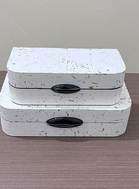 现代简约轻奢皮革首饰收纳盒