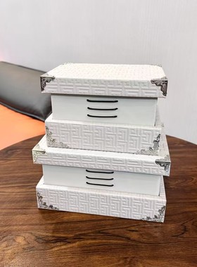 现代简约轻奢皮革首饰收纳盒