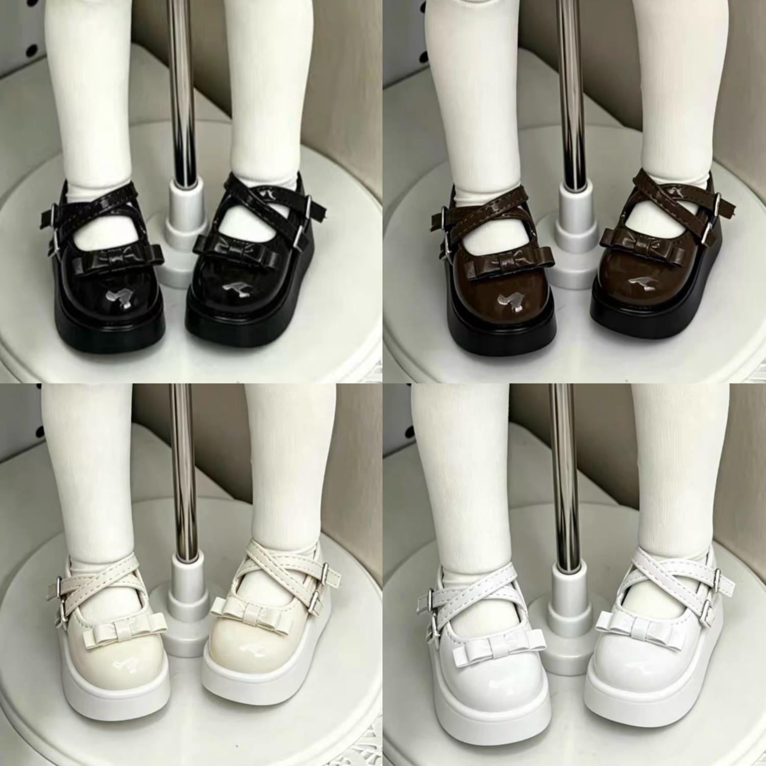现货bjd4分娃鞋子6分普体大力力胖体四分娃鞋三分女娃厚底高跟鞋图片