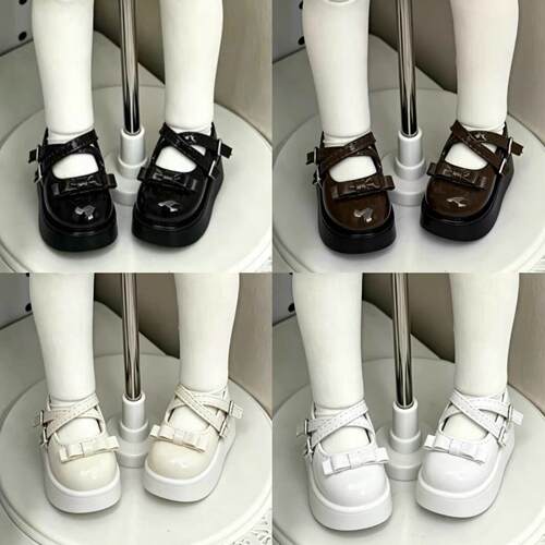 现货bjd4分娃鞋子6分普体大力力胖体四分娃鞋三分女娃厚底高跟鞋