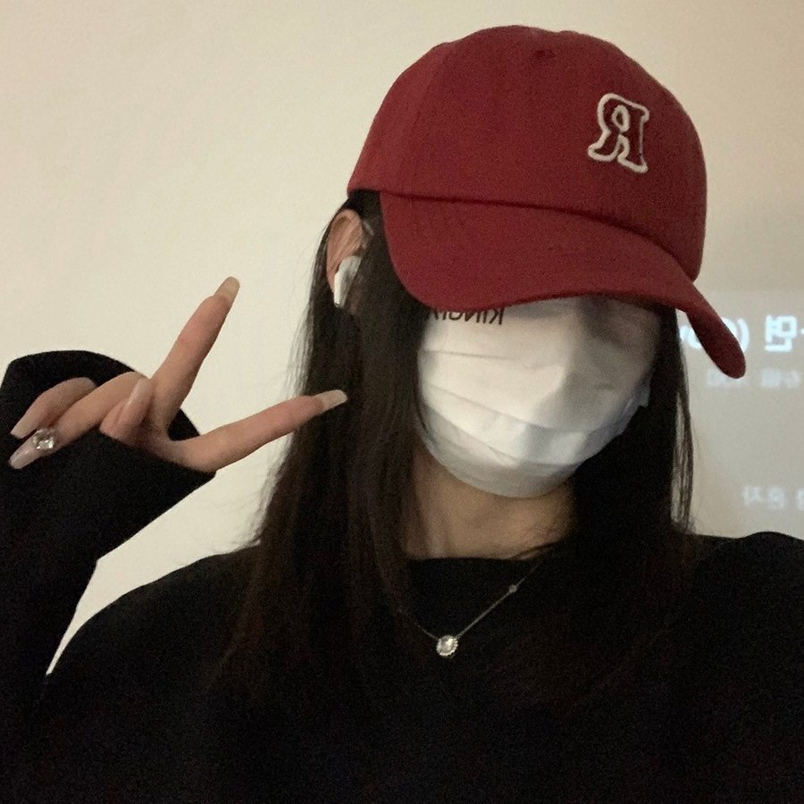 鸭舌帽女秋冬遮阳帽韩系百搭学生嘻哈字母棒球帽子ins风高级感潮