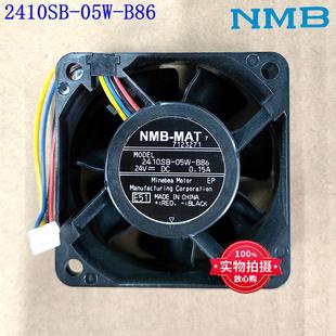 NMB B86全新原装 24V 0.15A 4线变频器散热风扇 2410SB 6025 05W