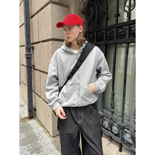 外套 BOXY连帽卫衣男女Cleanfit拉链开衫 EMP重磅400G美式 复古短款