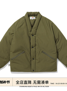 男女款日系潮流复古道袍领保暖加厚棉衣冬装宽松潮流百搭外套棉袄