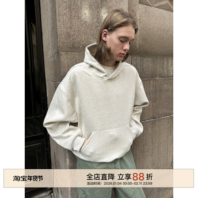 420G重磅美式复古连帽套头卫衣