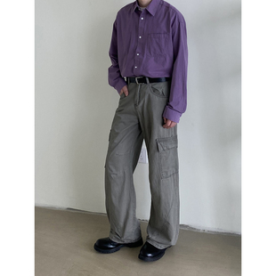 衬衫 EMP 复古纯棉休闲长袖 成衣水洗美式 男潮宽松叠穿衬衣 Studio