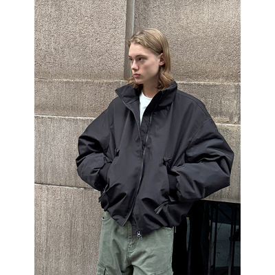 EMP 90白鸭绒立领宽松工装羽绒服男冬季防风保暖飞行员夹克外套