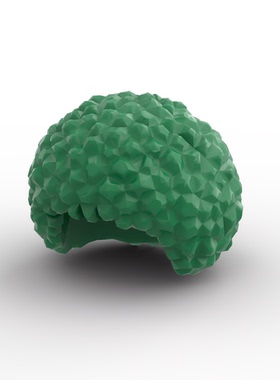 小颗粒积木MOC 87995 49362 人仔朋克爆炸头发蓬蓬头拼装玩具配件