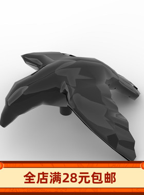 小颗粒积木MOC 13665 动物场景装饰配件乌鸦万圣节中世纪拼装玩具