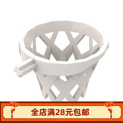 MOC 11641中国国产小颗粒拼插积木配件 带轮轴的运动篮球框