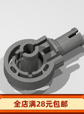 MOC 47455 小颗粒积木配件 带栓旋转活动关节连接件