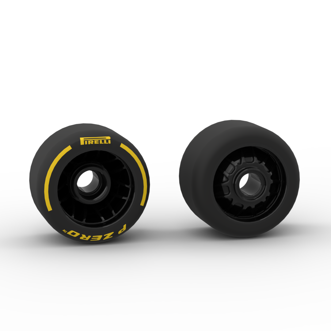 小颗粒积木MOC 110100 赛车轮子24x14.9mm 拼装玩具零配件