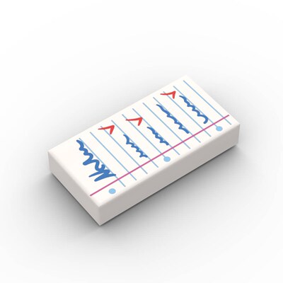 小颗粒积木MOC 3069bpr0304 pb0990 73792 1*2印刷信号对号密码本