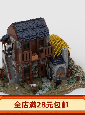 MOC42378中世纪铁匠之家创意小颗粒积木玩具模型