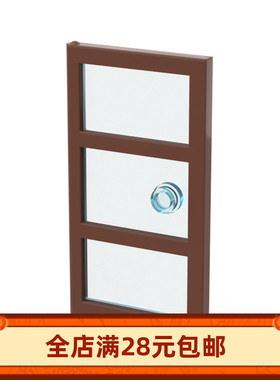 60797MOC小颗粒房屋街景场景积木零件1x4x6三格门4534267