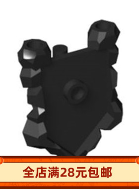 MOC 22409 小颗粒积木零配件 人仔手持 岩石边缘五角盾牌