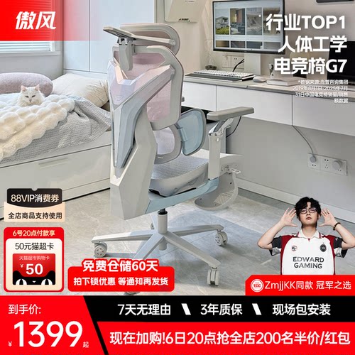 人体工学电竞椅 3区AUTO追腰 电竞樱花背甲