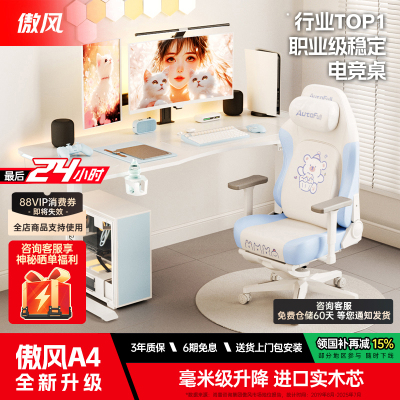 【简白实木百搭电竞桌】