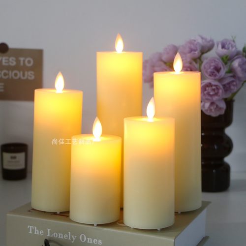 平口充电接电led电子蜡烛氛围灯