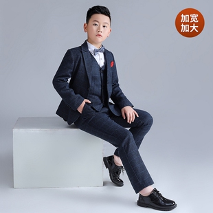 男童宽松西服套装胖大童婚礼花童伴郎服主持活动服校服演出表演服