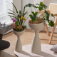 大号镁泥小蛮腰绿植花盆高款 落地客厅北欧高脚创意庭院商场摆件