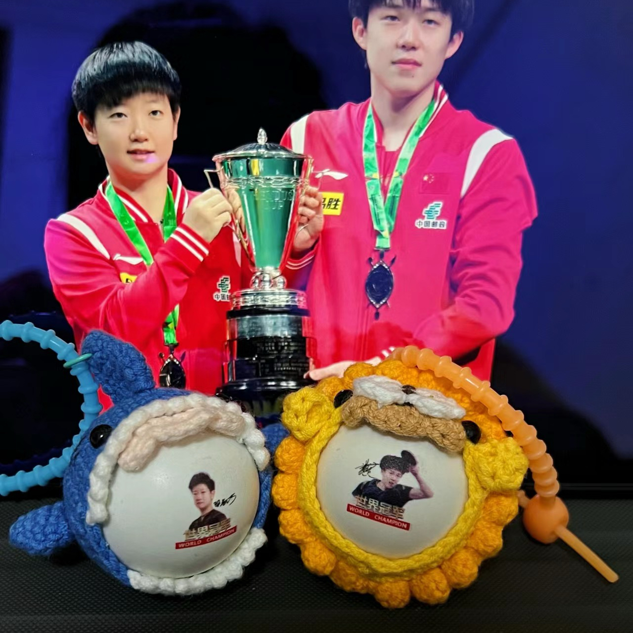莎头CP组合乒乓球保护套