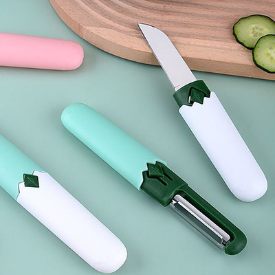 水果刀削皮刀刮皮器家用折叠多功能双头二合一便携刨苹果去皮神器
