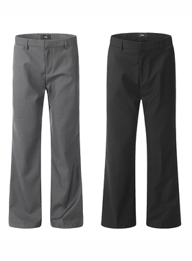 EMCTWO美式高街直筒微喇cleanfit裤子潮流男女百搭垂坠感休闲西裤