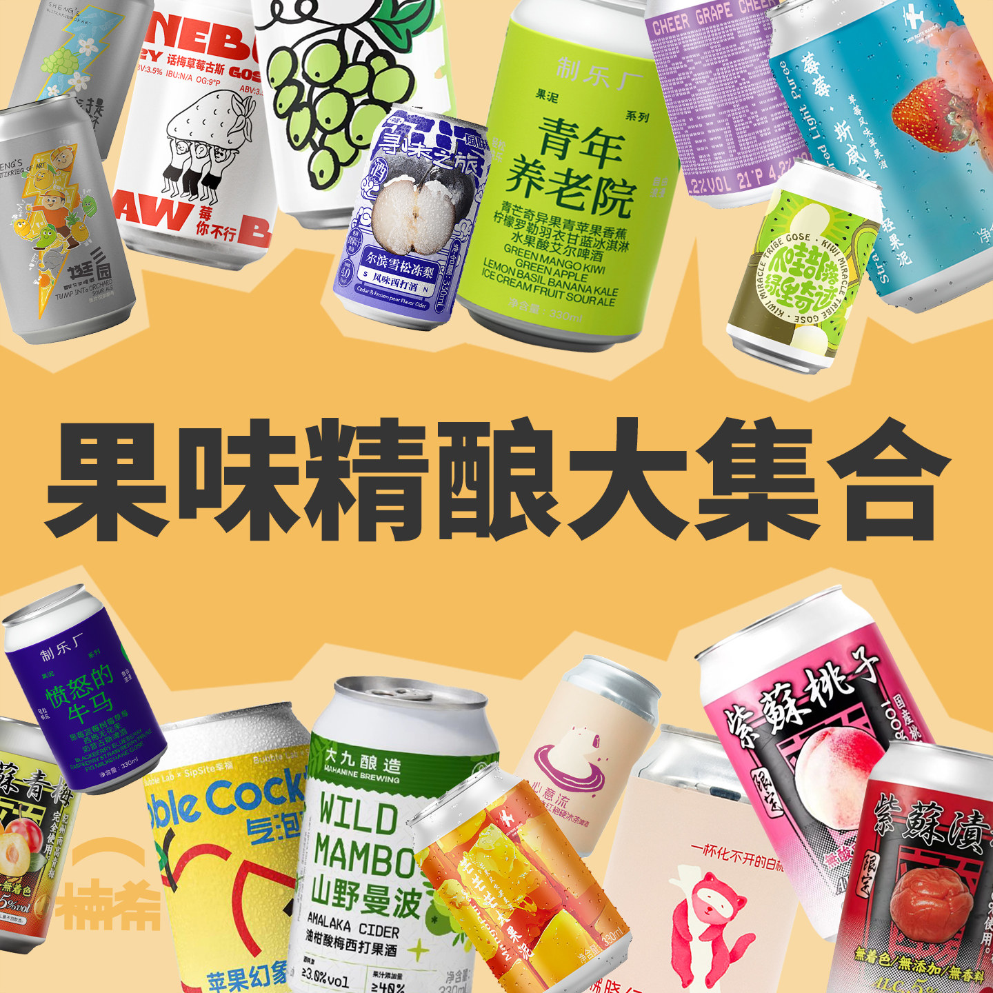 【楠希小馆】果泥果味国产精酿啤酒ET气泡实验室山乘大九酿造果啤