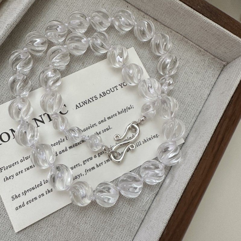 S925纯银韩版小众设计感白水晶时尚项链直播热卖款时尚锁骨链,饰品/流行首饰/时尚饰品新,银饰项链,淘宝优惠券,粉丝福利购,淘宝优惠卷