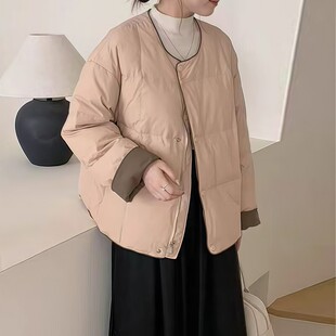 羽绒服女款轻薄短款2025新款高级感冬季羽绒外套大码平湖