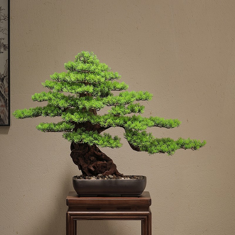 新中式仿真迎客松绿植造景