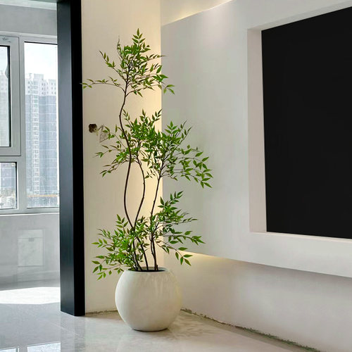 南天竹仿真绿植高端轻奢室