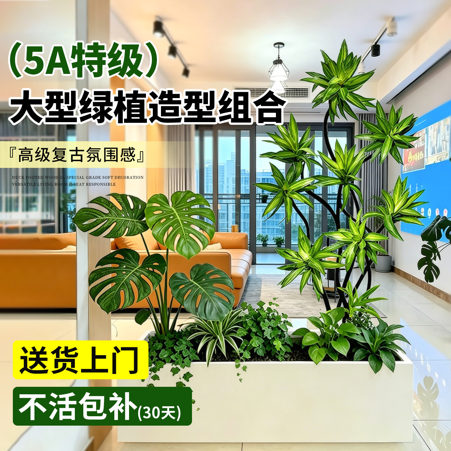 大型盆栽室内外绿植隔断屏风组合摆件落地景观真花卉阳台造景植物