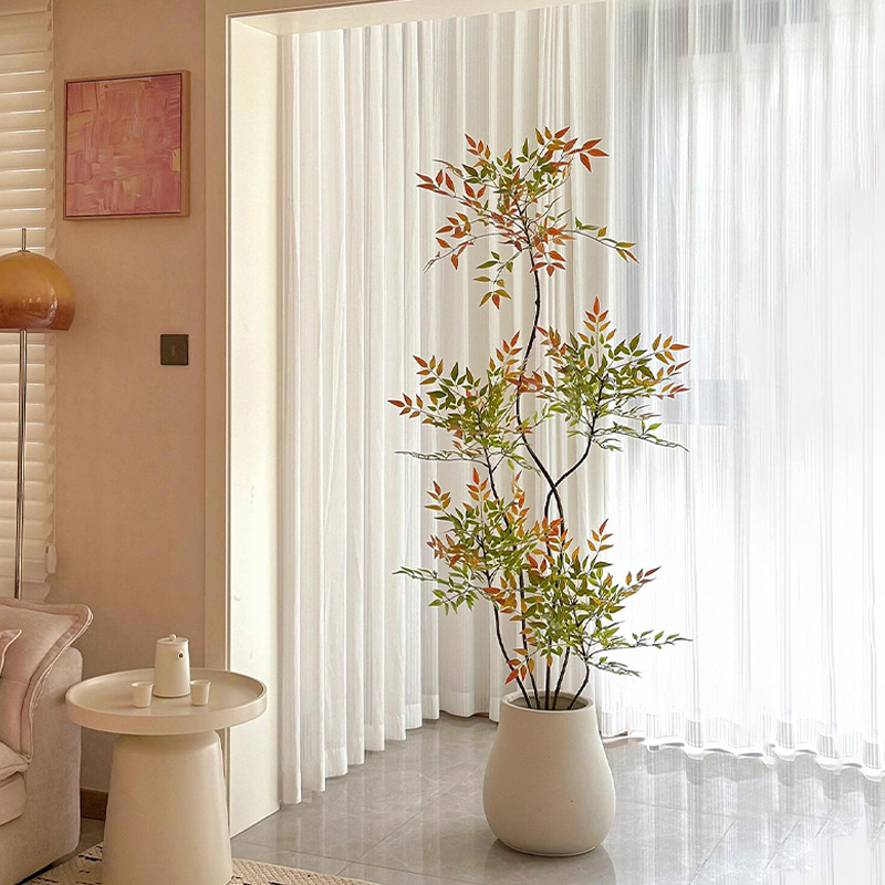 假绿植南天竹仿真造景植物装饰摆件高级感逼真室内景观大型落地