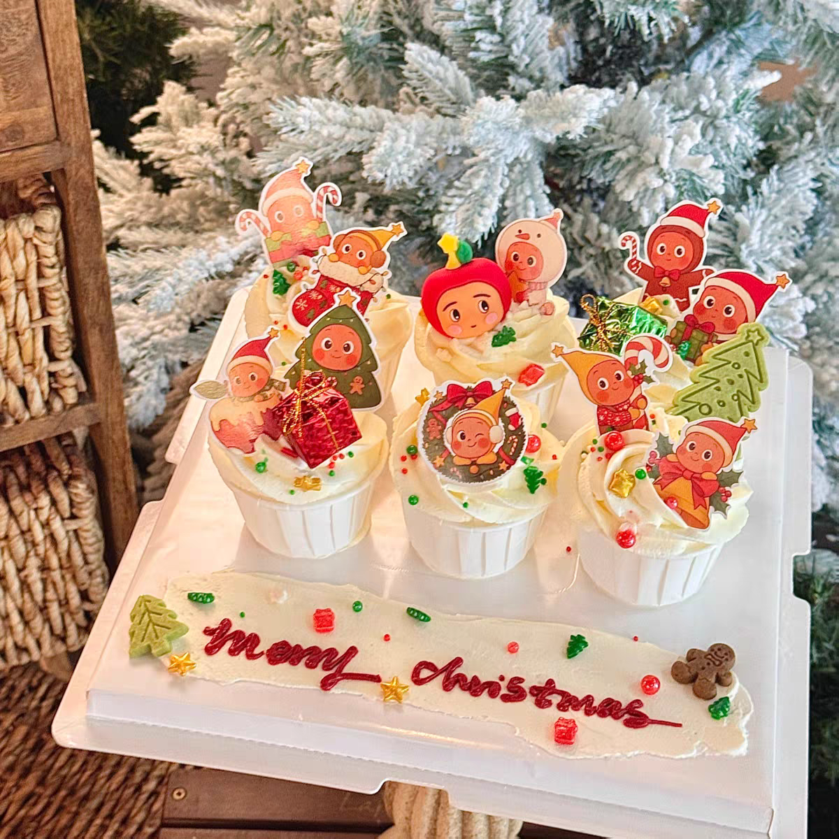 2026圣诞星星人插牌烘焙装扮插件圣诞节苹果星星人纸杯蛋糕装饰,节庆用品/礼品,蛋糕/烘焙装饰用品,淘宝优惠券,粉丝福利购,淘宝优惠卷