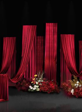 o349红色布幔婚礼效果图红色布幔婚礼效果图红色布幔婚礼效果图