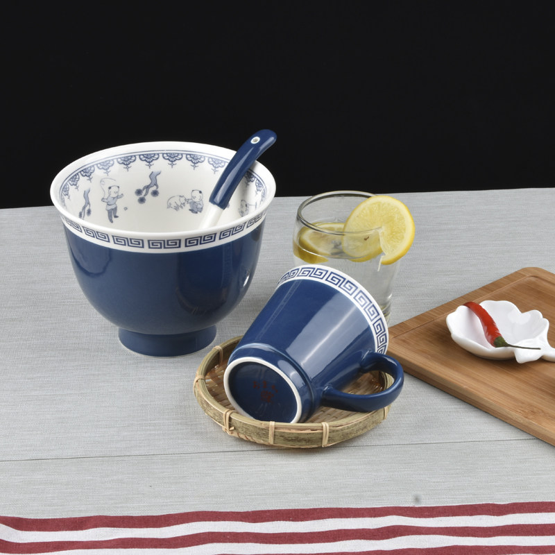 Japan Exit End of a single Retro Chinese style Ancient originality Pottery tableware Soup bowl Mug Ramen Bowl a soup spoonin the Tableware , Tableware , Bowl  category - from Buy2taobao.com to provide professional Taobao agent buy service