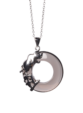 十二生肖嘻哈风属牛平安扣吊坠