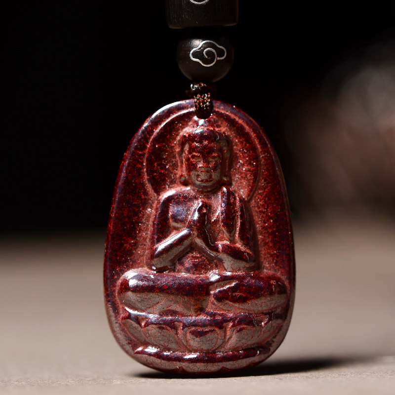 朱砂大日如来本命佛吊坠护身符挂件生肖属兔项链女款本命年男款