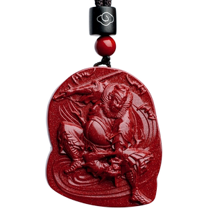 官方旗舰店正品保真原矿朱砂天师钟馗吊坠女款项链男士护身符挂件