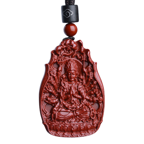 千手观音正品朱砂本命佛吊坠生肖属鼠挂件护身符守护神男女款项链