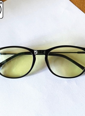 黄色镜片眼镜防蓝光电脑镜学生护目镜防控近防辐射镜安叶光学AN E