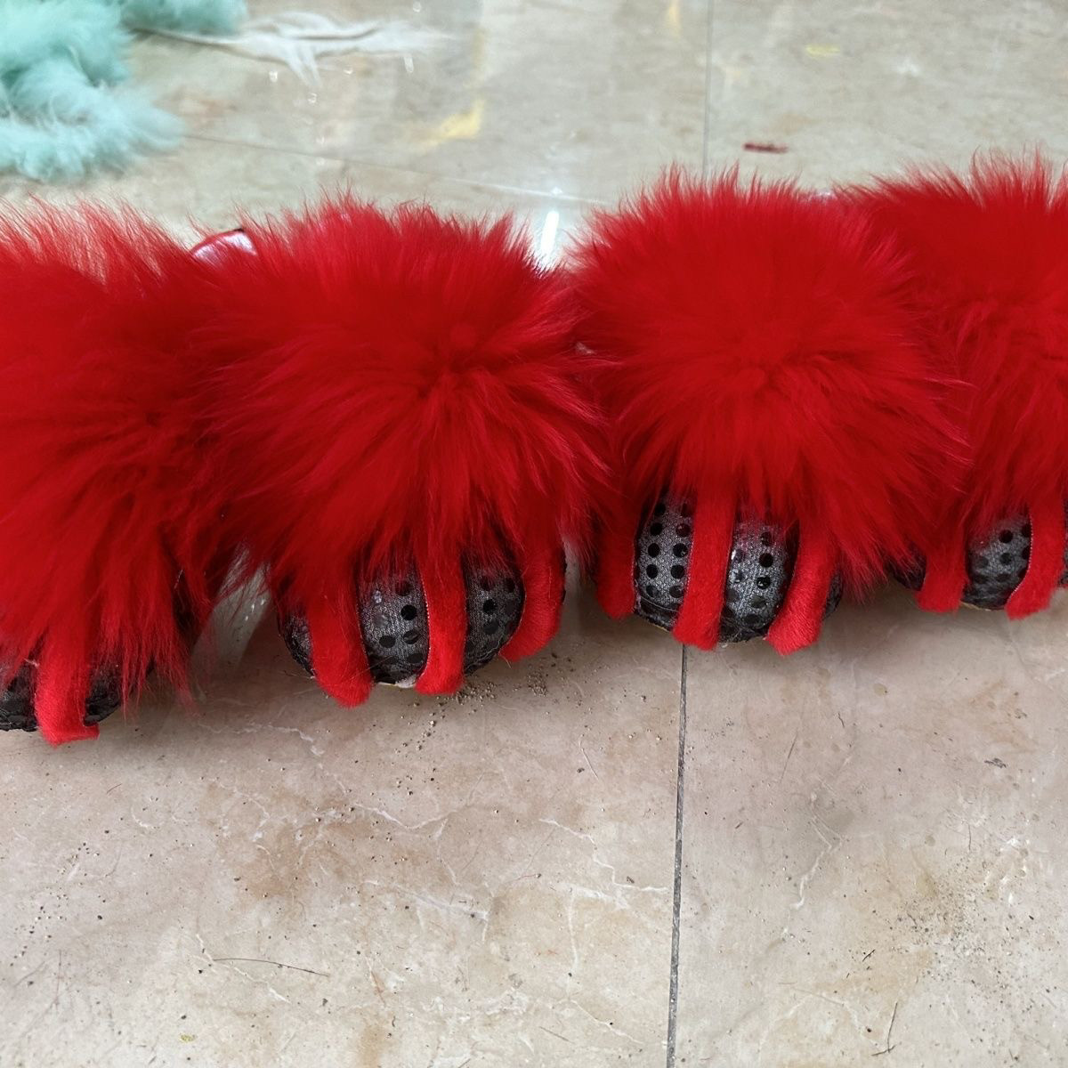 手工制作南狮鞋醒狮鞋羊毛醒狮鞋舞狮鞋