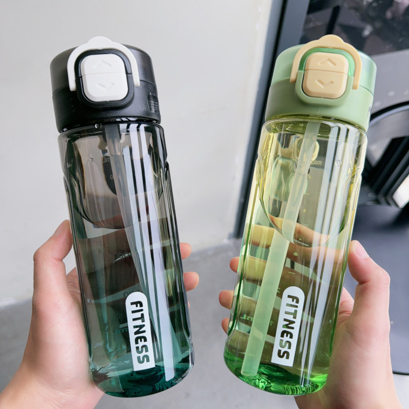 夏季潮流运动水杯带吸管大容量男吸管杯